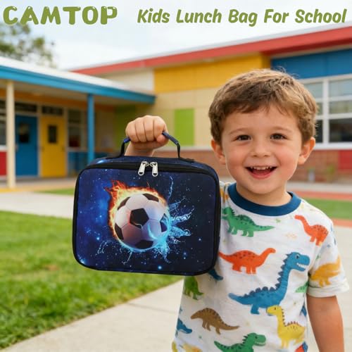 Image of CAMTOP Lunch Box Kids Boys Insulated Lunch Cooler Bag Reusable Lunch Tote Kit for School Travel