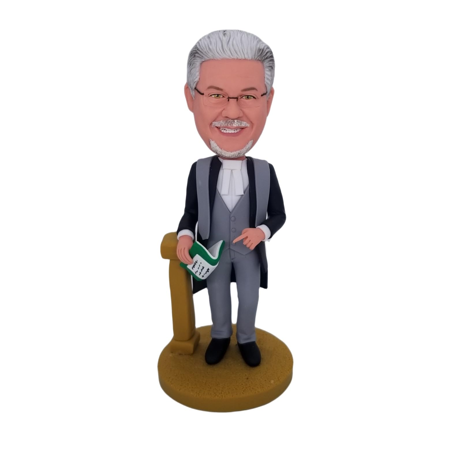 mydedor Custom Bobbleheads Figures Customized Doll, Teacher with Book Handmade Personalized Sculpture Gift for Man Boyfriend Husband Office Coworker