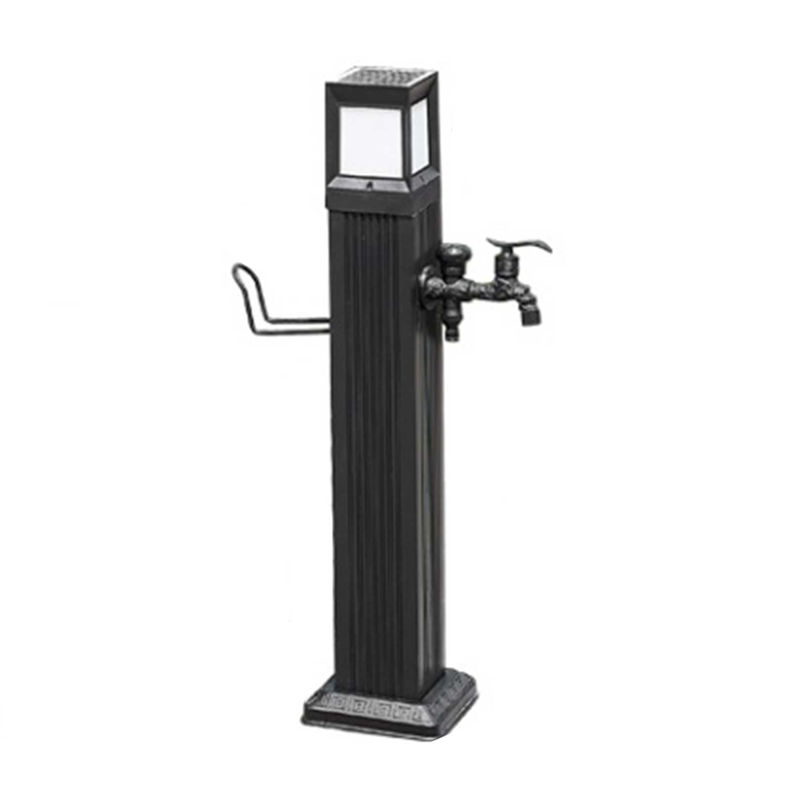 WOTZOV Solar-Powered Garden Water Column With Led Light - 45" Stainless Steel Vertical Outdoor Faucet, Freestanding & Durable Design For Backyard & Patio Use，One Color 74cm/29in