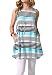 Poulax Women Loose-fit Sleeveless Lightweight T-shirt Tunic Tank Top (L=US12-14, Light Blue)