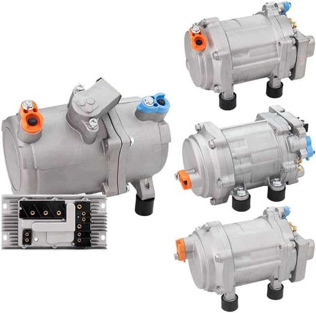 A/C 12V 24V 48V Electric Compressor Set For Auto AC Air Conditioning Car Truck Bus Boat Tractor Shop Automobile Aircon(D-24V)