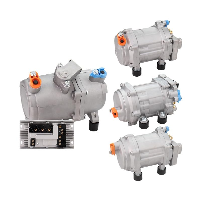 A/C 12V 24V 48V Electric Compressor Set For Auto AC Air Conditioning Car Truck Bus Boat Tractor Shop Automobile Aircon(D-24V)