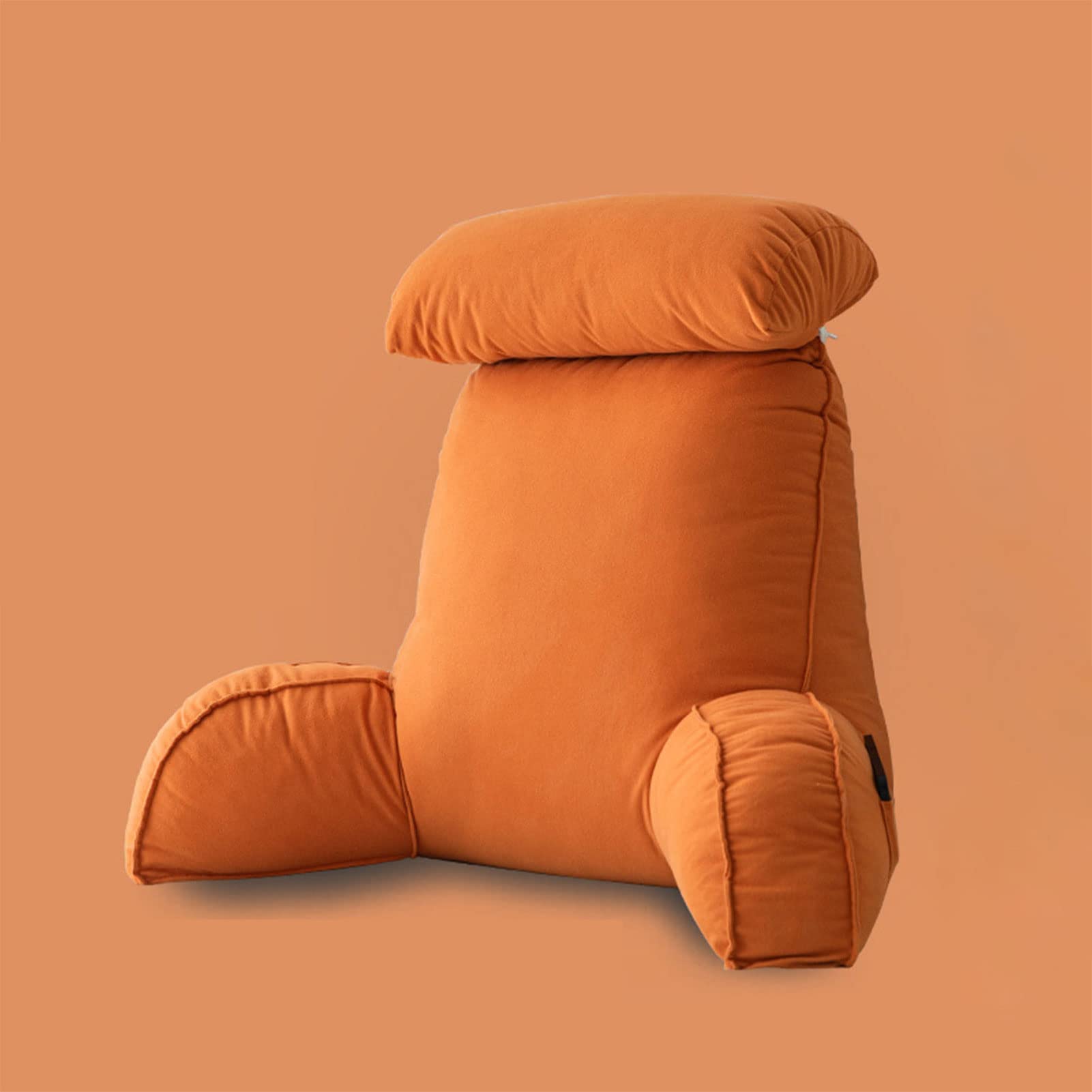 Lesekissen Bett Rücken, Rückenstütze Lounge Kissen, Kissen mit Armlehnen und Nackenrolle zum Lesen, Multifunktion Rückenlehnen, Perfekt für Lesen, Entspannen, Arbeiten, Fernsehen