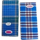 AnNafi® Dhoti/Sarong Coverups/Wrap For Men | 100% Cotton Checked Design Indian Lungi | Long Sarong Cover Ups...