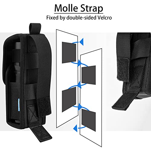 Xxerciz Tactical Flashlight Holster, Duty Belt Tactical Molle Torch Holder With Carabiner, 1680D Nylon Carry Pouch Tool Sheath For Camping Hunting Travel, Fit For 5-6" Flashlight #TOP3