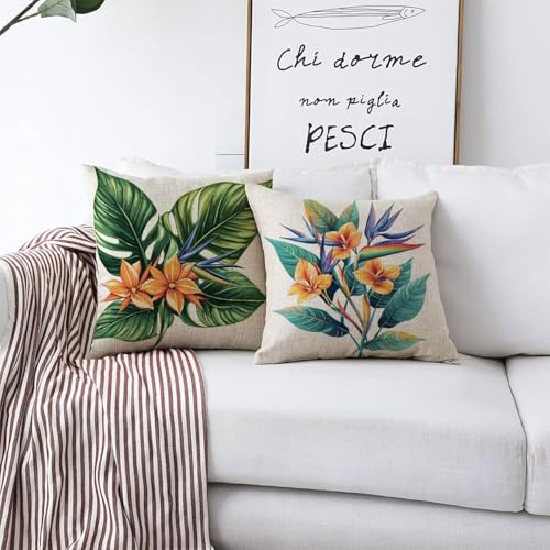 Housse de coussin 65x65cm lin imperméable grand format pour coussin canapé - 4