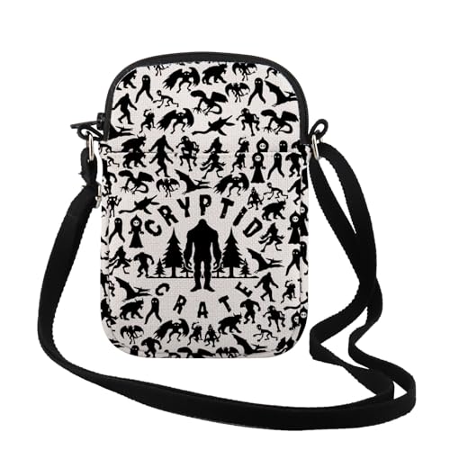 TSOTMO Cryptid Creatures Gift Cryptid Crate Crossbody Bag Cryptozoology Shoulder Bag Cryptid Lover Gift for Fan