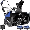 Westinghouse WSnow22 48V Cordless Snow Blower 22 Inch Kit, Steel Auger, LED Lights, 1600W Brushless Motor, 25ft Throwing Distance, Plows 840lbs/min, Compatible with Snow Joe Batteries