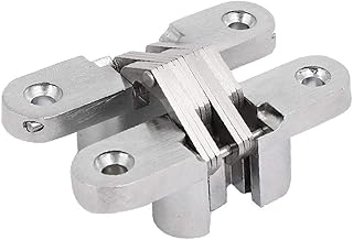 X-DREE Szafka do szafki z drzwiami przesuwnymi składanymi krzyżowo ukrytymi zawiasami w kolorze srebrnym o długości 70 mm(Gabinete Armario Puerta corredera Plegable Cruz oculta Bisagra Tono plateado 7