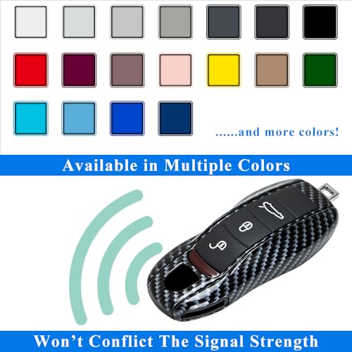 Image of AeroBon 3 Pcs Remote Key Covers /Fob Shell Cover /Painted Keyless Entry Skin Protectors Compatible with Cayenne Cayman Macan Panamera 991 718 918