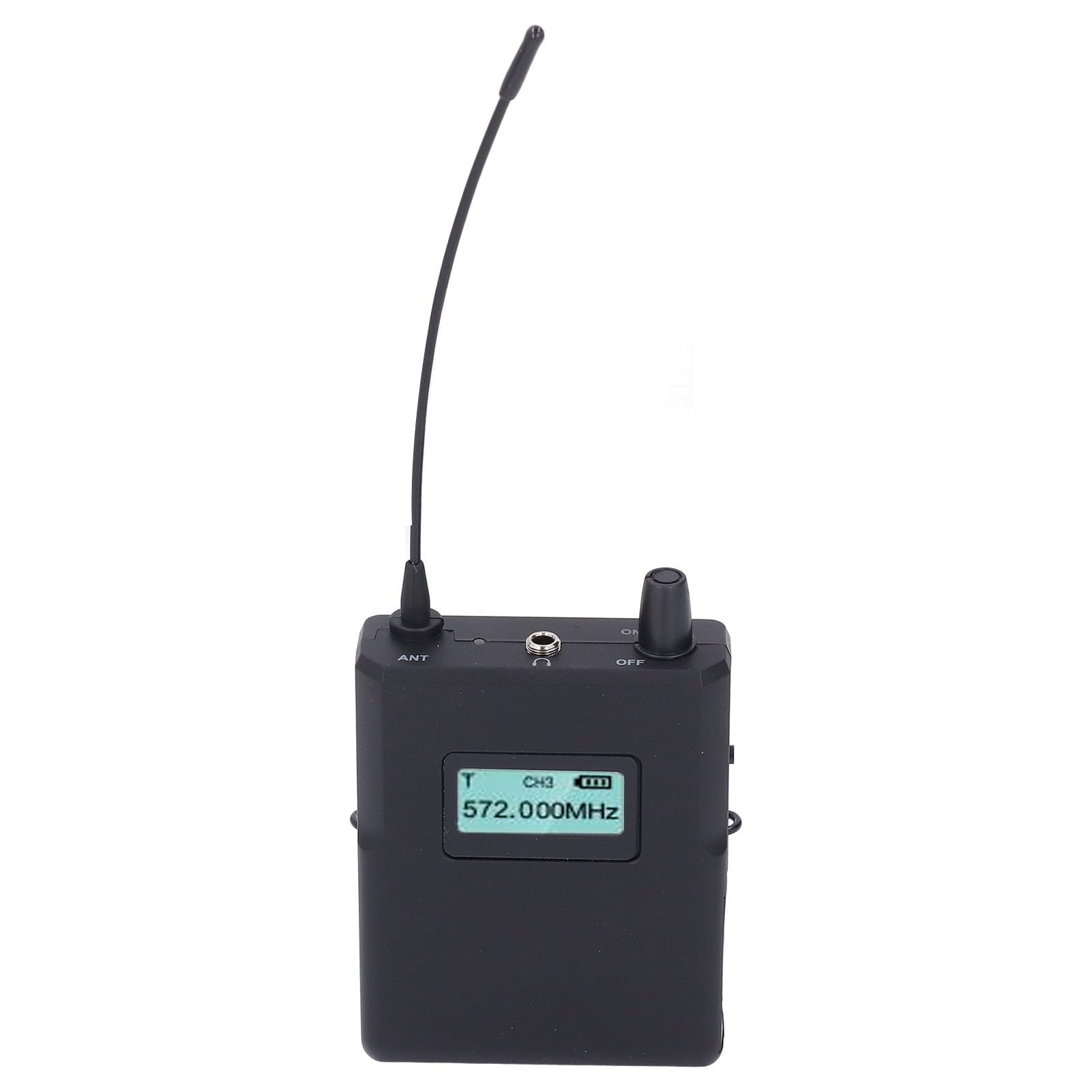 Digitaler Drahtloser IEM-Empfänger mit Anti-Interferenz für Live-Auftritte auf der Bühne, Einfache Bedienung für Kleine und Mittlere Bühnen, ABS-Material
