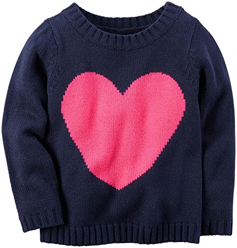 Carter's Little Girl's Knit Pullover Sweater (Toddler/Kid) - Purple - 5