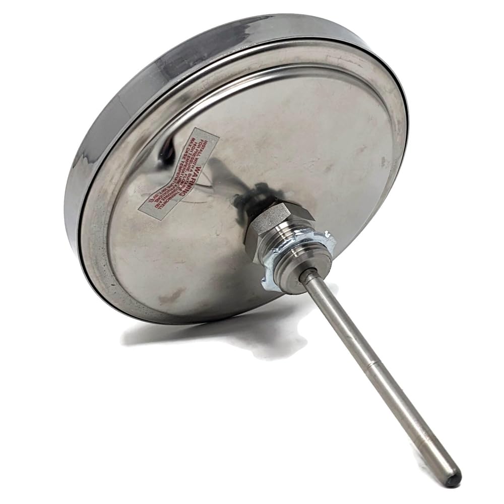 Midwest Hearth Termometro per fumatori da 12,7 cm (nero/quadrante luminoso)