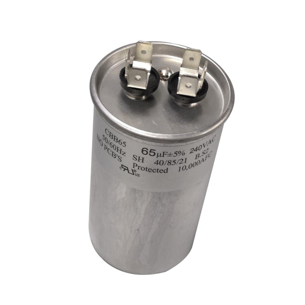 COCAPCO CBB65 240VAC 65uF Run Capacitor 65MFD 65 uF MFD 240V AC SH B.S2 50x91mm 40/85/21 UL Listed