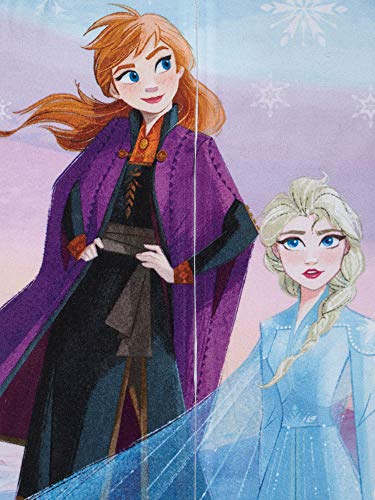 Girl's Disney Frozen 2 One Piece Flannel Blanket Sleeper, (Size X-Small 4/5, Blue)3