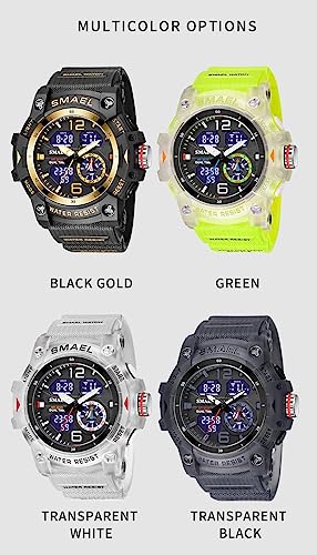 Image of Gosasa Men's Watches Multi Function Military S-Shock Sports Watch LED Digital Waterproof Alarm Watches