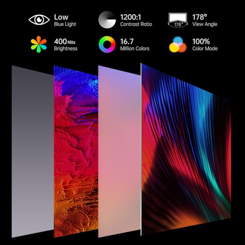 Image of ForHelp True 4K Portable Monitor - 15.6inch UHD 3840x2160 100% sRGB USB-C HDMI External Second Monitor Portable IPS Screen Computer Display with Speakers for Laptop MacBook Switch PS5 /4 Xbox