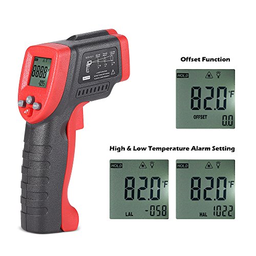 DECDEAL MK420-50 ~ 420 ° C 12: 1 Multifuncional Mini Handheld sem contato LCD Digital IR Termômetro