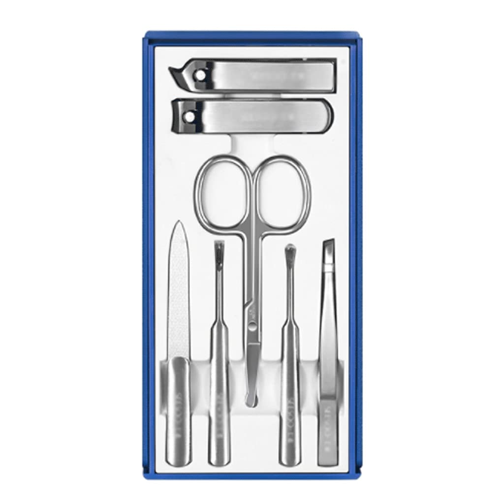 Set da Manicure Manicure Set Pedicure Kit for Unghie Clippers Professionale Grooming Kit Strumenti for Unghie con Custodia da Viaggio 7 in 1 Clippers for Unghie for Adulti Cura delle Unghie
