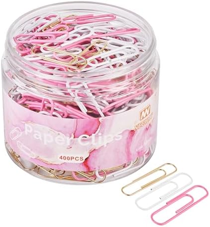 One Inch Paperclip Amazon.com : NEEWAY 400pcs Small Pink Paper Clips, 1.1 Inch Paper Clip ...