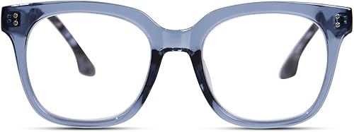 Avaeye Lentes de lectura para mujer, de gran tamaño, cuadrados, con bloqueo de luz azul, lentes transparentes para computadora para mujeres y hombres