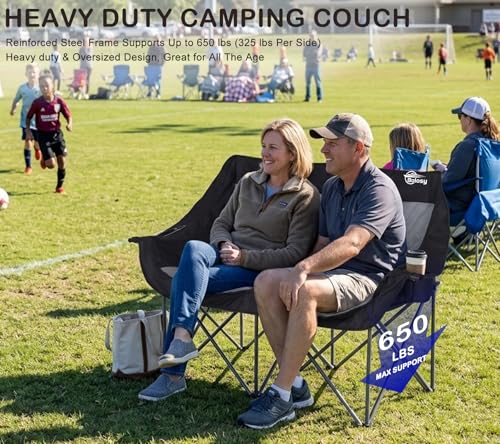 Bolosy Oversized Double Camping Chair - Folding Loveseat for Outdoor Adventures - Image 4