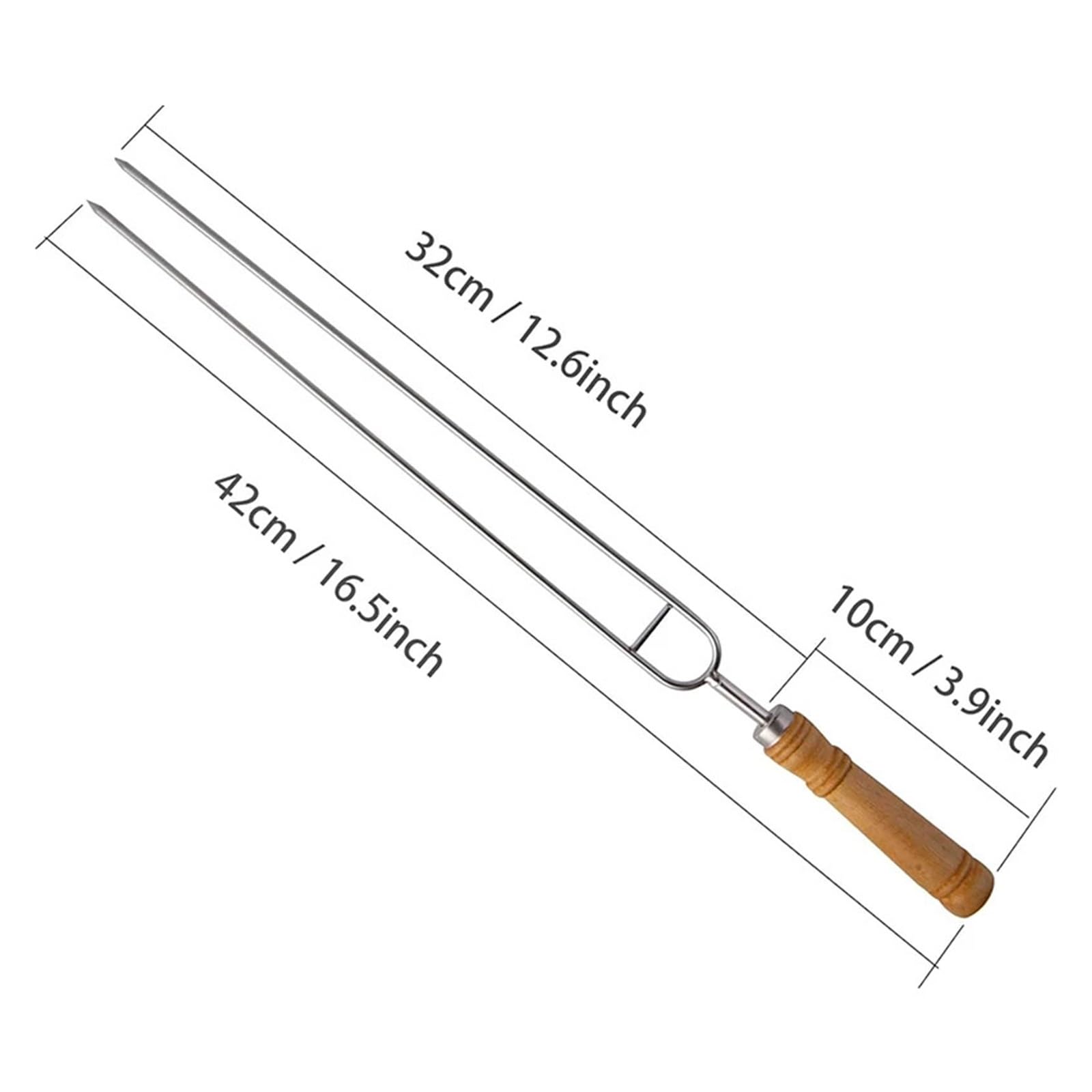 Generisch 5 uds/10 uds/20 Piezas en Forma de U Tenedor Barbacoa Aguja for Asar Pinchos Doble Punta Herramientas for al Aire Libre(10-pcs)