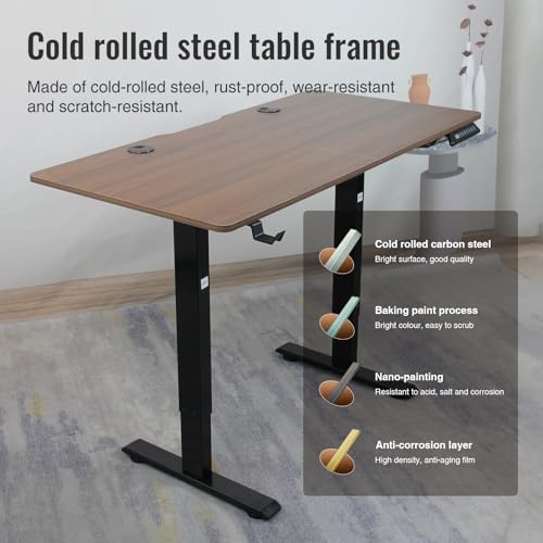 Wejviubm Mesa de pé ajustável em altura elétrica, estação de trabalho ergonômica para computador (ma