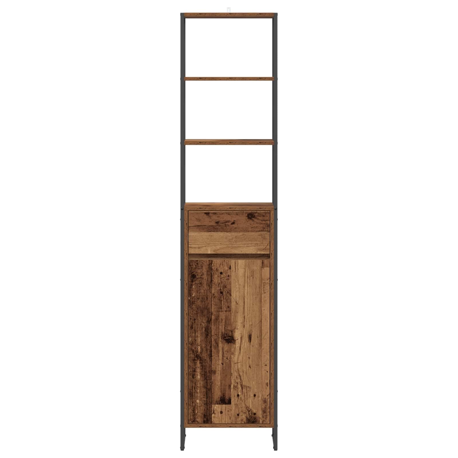 Armadio da bagno in legno antico 40 x 30 x 180 cm