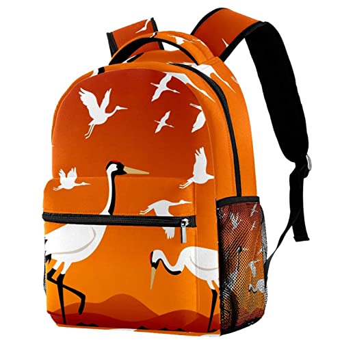Sac à bandoulière oiseaux grues léger pour ranger affaires ados