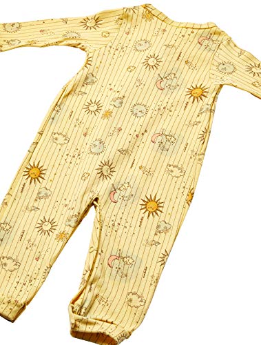 Macacão Estampado, Up Baby, Bebê feminino, Amarelo Estrela, 2