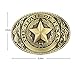 Tochispa Western copper Texas Cowboy Pentagram belt buckle for man zinc alloy buckle without belt (Texas STAR copper)