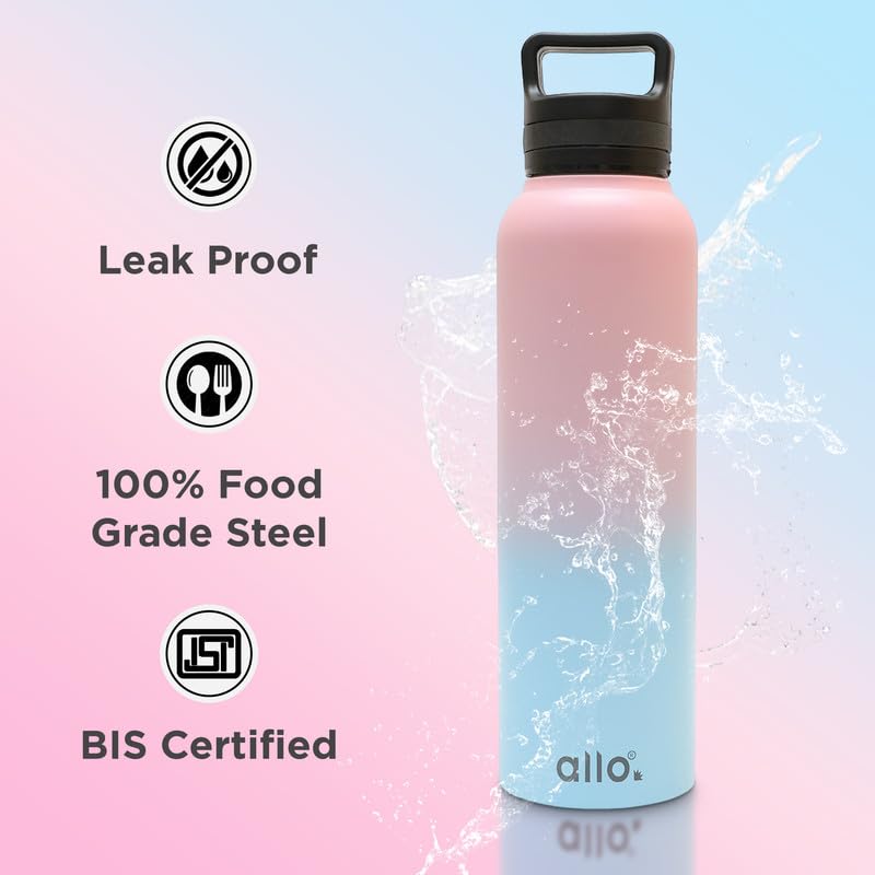 Image of Allo Steel Water Bottles Stainless Steel Water Bottle For Adults, Kids Water Bottles For School, Office, Sports, Gym