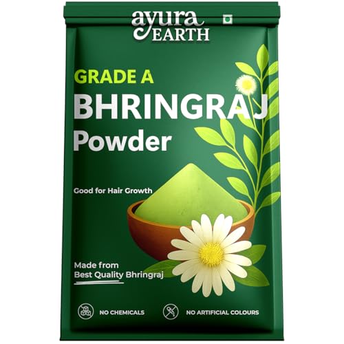 AyuraEarth Bhringraj Powder for Hair Growth & Scalp Care (200g) | Helps Reduce Hair Fall & Dandruff ...