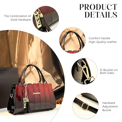 Image of SYGA Elegant Color Contrast Tote Bag - Horizontal Square Medium-Soft Handbag with Design for Everyday Use