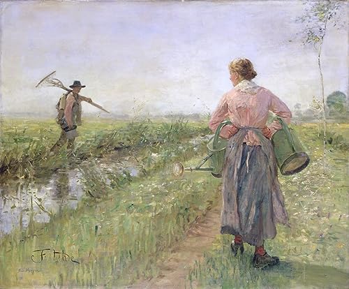 Affiche toile le matin Fritz Von Uhde impression d'affiches pour habiller un grand mur