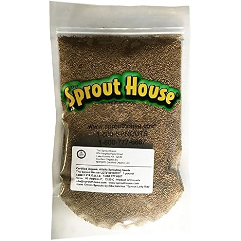 The Sprout House Alfalfa Sprouting Seeds Organic Non-GMO 1 LB Cover