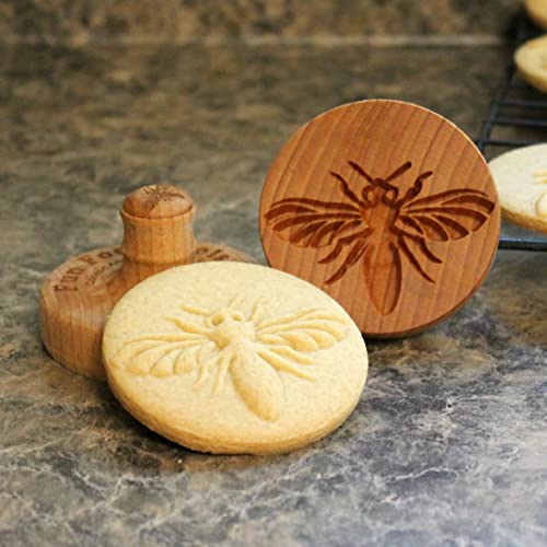 Fun Food Tools, Sello de madera para galletas, 2.5 pulgadas (Honeybee CS-024)