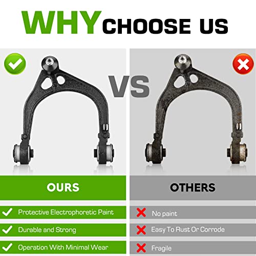 2WD Front Upper and Lower Control Arm Suspension Kit Fit for 2005-2010 Chrysler 300, 2008-2010 Dodge Challenger, 2006-2010 Charger, 2005-2008 Magnum K620177 K620178 K620258 K620257-14pcs - Thumbnail 3