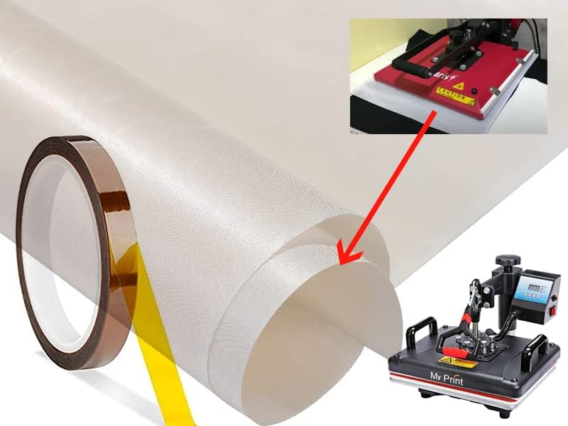 My Print Multi Purpose Reusable Heat Press Non-Stick Teflon Sheet | Baking Sheet Craft Mat | Sublimation Printing | Polyimide Heat Resistant | High Temperature Tape | 50x40 CM