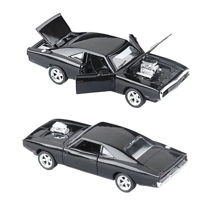 Image of Invite Enterprise 1:32 Scale F & F 7 Dominic's Dodge Charger Diecast Alloy Car Models Kids Toys for Children Classic Metal Cars-Multicolor