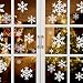 Kesoto Christmas Decoration Snowflake Window Clings Glueless PVC Wall Stickers for Windows Glasses, Pack of 96