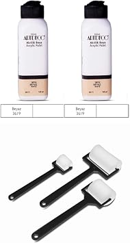 Artdeco Akrilik Boya 2li Set, 140 ml, Beyaz, Rulo F r a Hediyeli