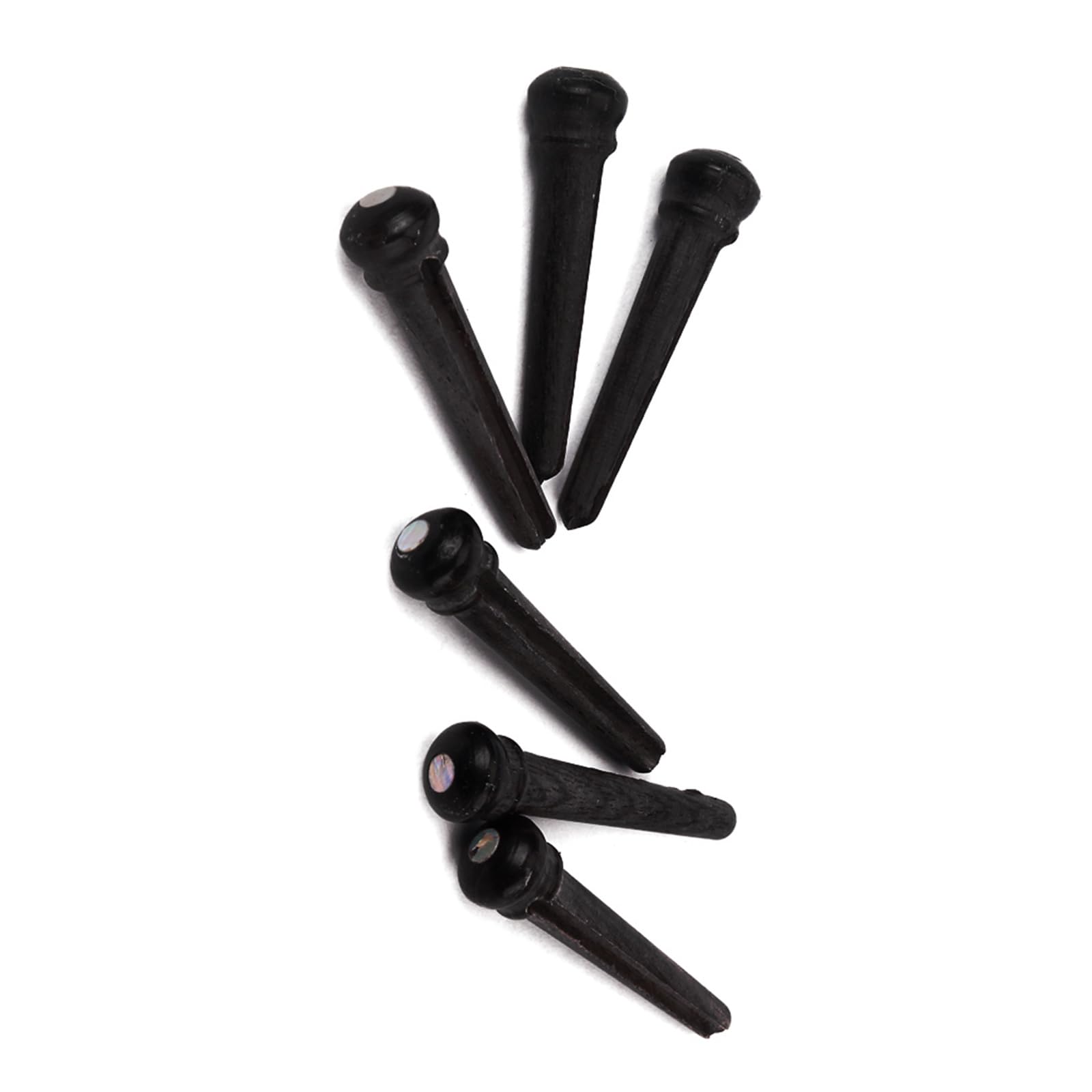 6 Chevilles De Guitare En Ébène - Chevilles Chevalet Pour Guitare Folk Acoustique 6 Cordes