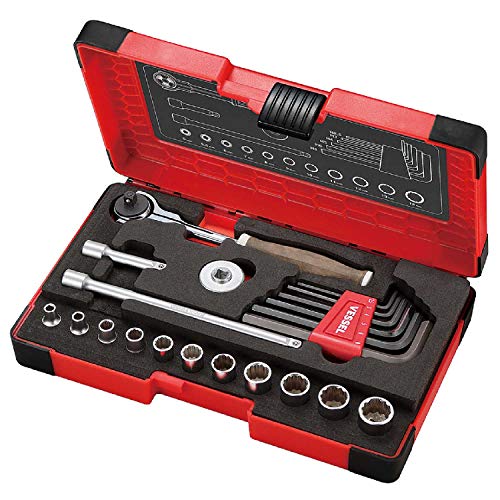 Vessel HRW2004M-SW Swivel Socket Wrench Set, 1/4 inch (6.35 mm) Drive