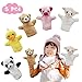CreepyParty Marionetas de mano, juguete de fiesta de animales para niños, bebé, marionetas de granja de felpa suave para niños y niñas, paquete de 5