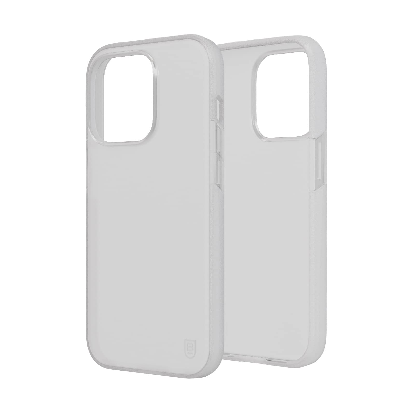 BodyGuardzSolitude for iPhone 14 Pro Case, Premium Shockproof Case with 10FT Drop Protection, Wireless Charging, Comfortable Non-Slip Grip, Directional Speaker Ports - Clear