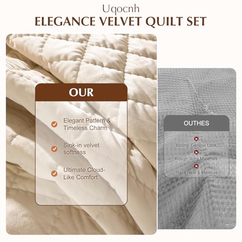 50% Off Luxury Velvet Quilt Set Queen Size 3 Piece - Image 5
