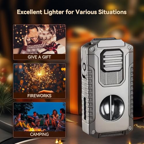 Encendedor Mechero Recargable Torch 5 en 1 Negro miniatura 6