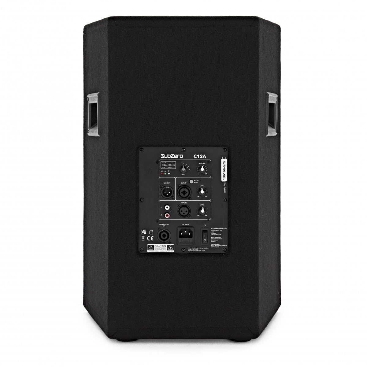 SubZero C12A 600 W Enceintes Sono Actives, Paire